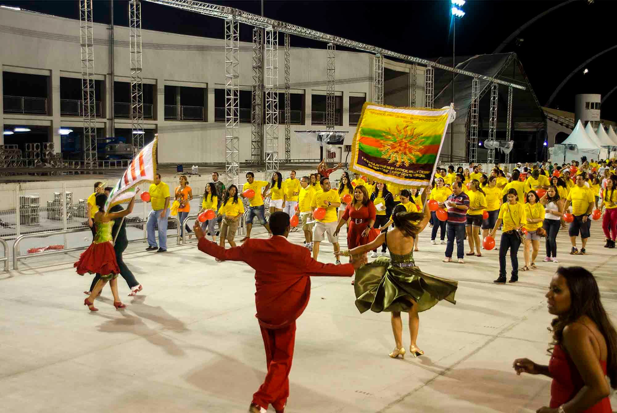 A escola de samba X9 Paulistana também foi ao Parque do Anhembi para um ensaio técnico antes do grande dia do Carnaval. Na foto, a velha guarda da escola ensaia o desfile