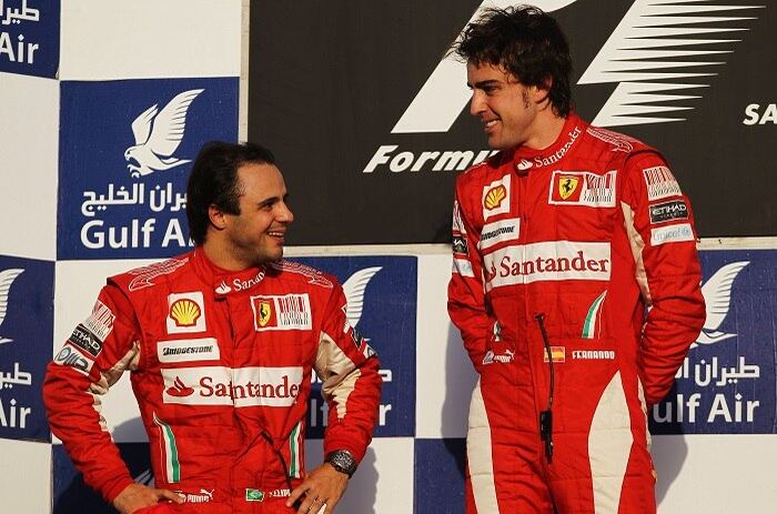 A volta às pistas aconteceu no primeiro GP de 2010, no Bahrain, quando Felipe foi bem e terminou na segunda colocação, atrás apenas do então companheiro de Ferrari Fernando Alonso