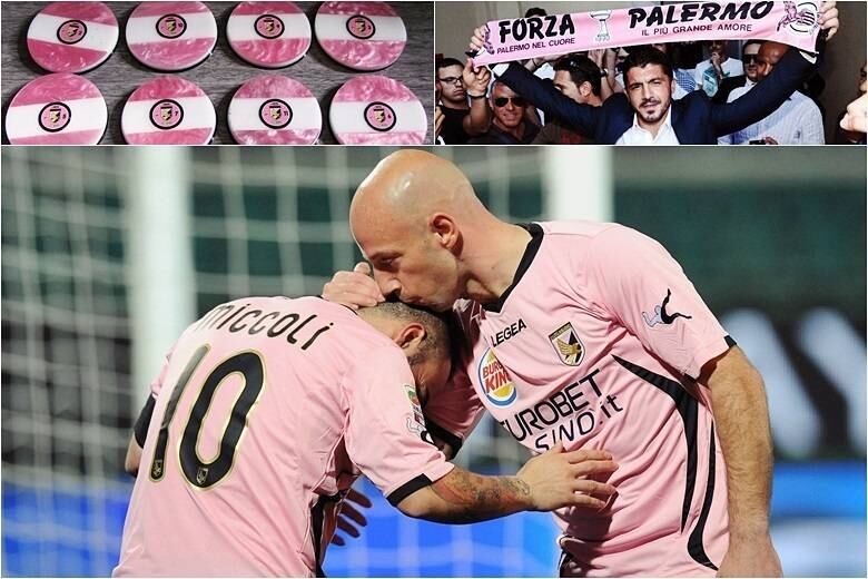 Na Itália, o Palermo é o time do uniforme rosa. A cor é tão característica que está até em times de botão da equipe

Saiba tudo sobre esportes! Acesse R7.com/esportes