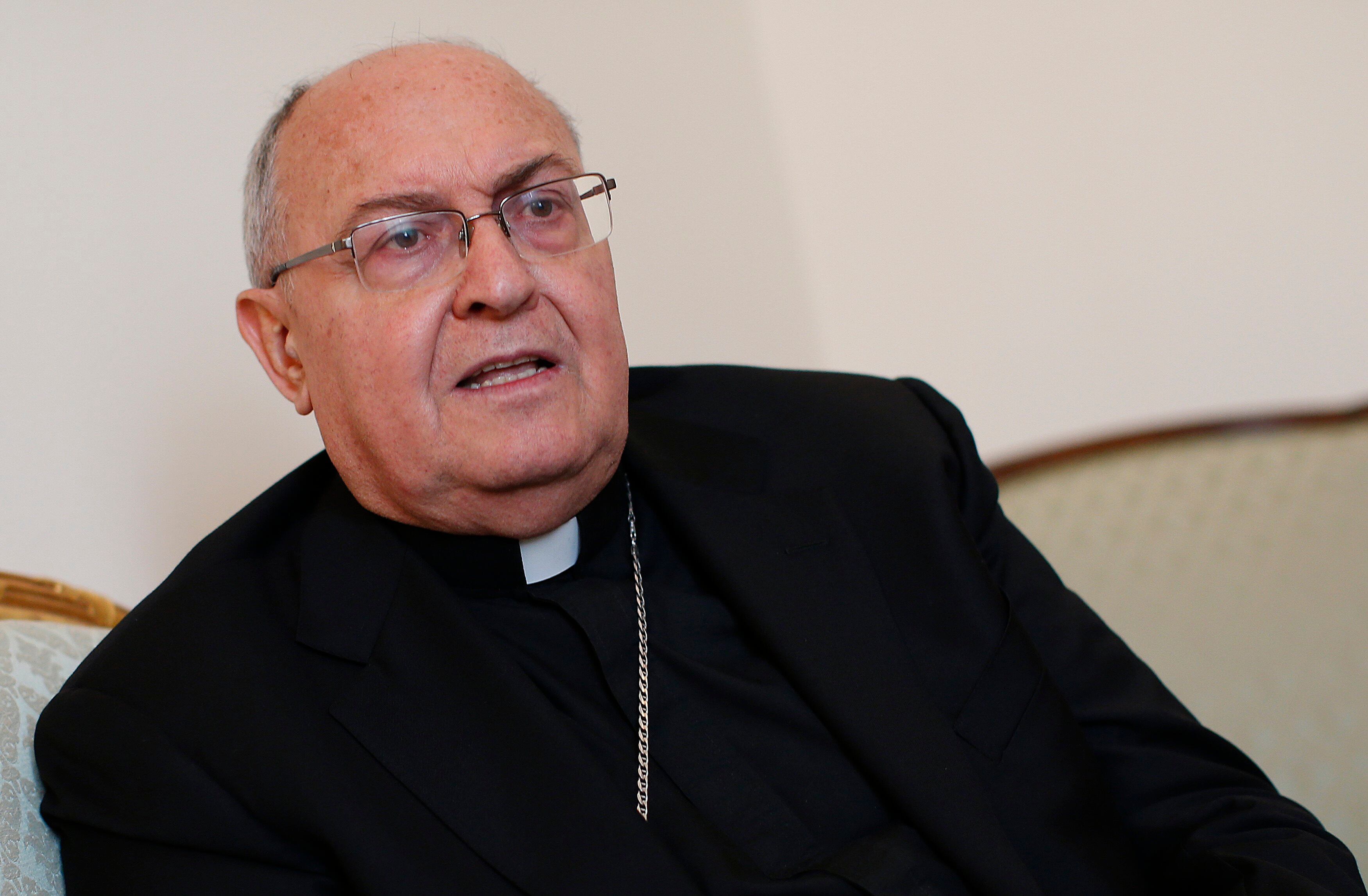 Cardeal argentino Leonardo Sandri durante entrevista exclusiva à agência de notícias Reuters