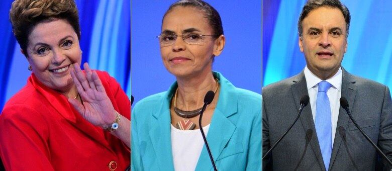 Dilma Rousseff aparece com 40,4% das intenções de voto, Marina Silva tem 25,2% e Aécio Neves marca 19,8%