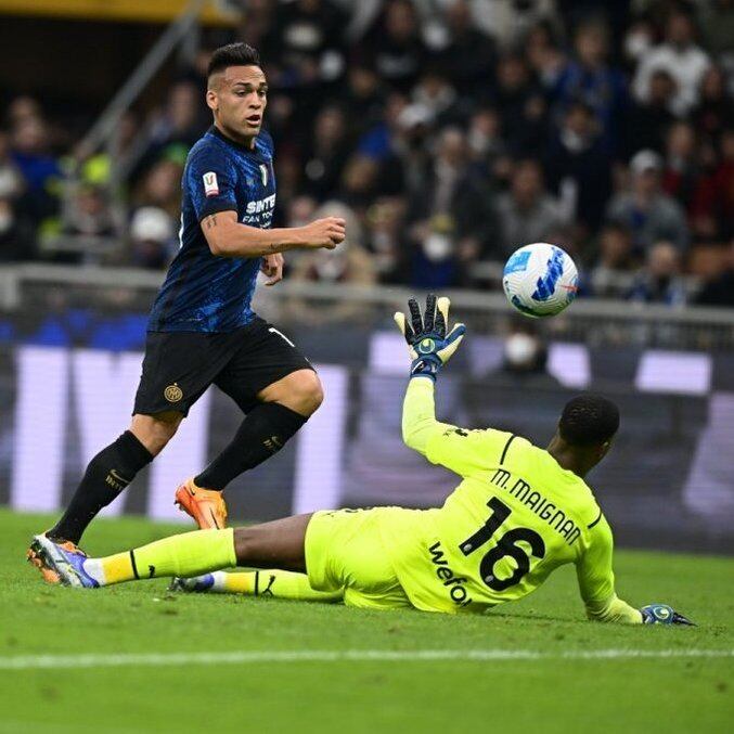 Lautaro supera Maignan, Inter 2 a 0