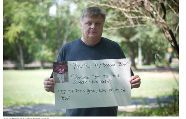 

“Você é meu menino especial. Promete não contar nada pra
ninguém”. “Se isso parece bom, por que é tão ruim?”

