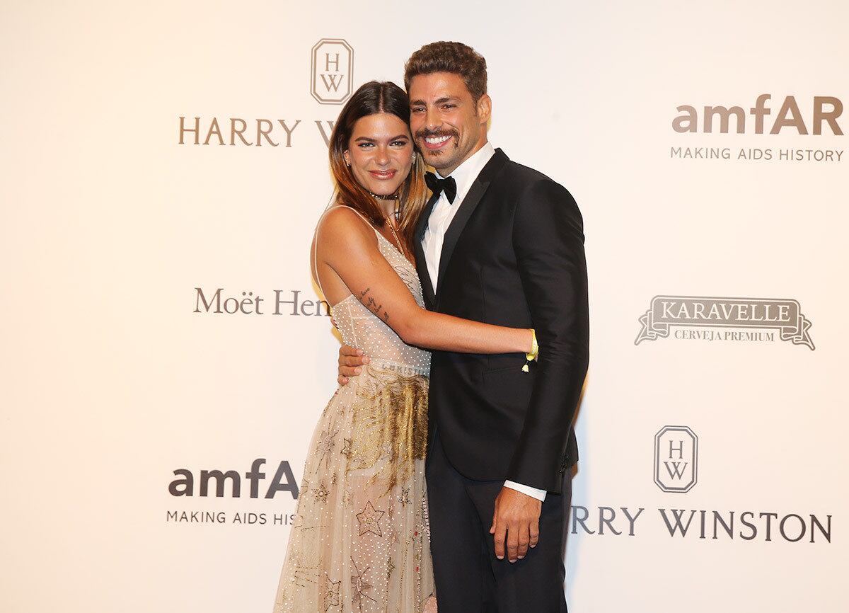 Mariana Goldfarb e Cauã Reymond na 7ª edição da amfAR, na quinta-feira (27), em São Paulo
