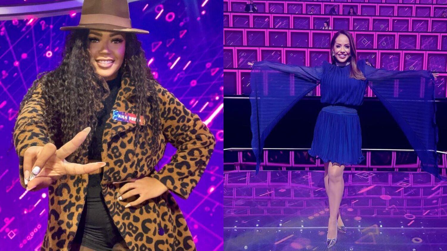 Personalidade

Ana Preta e Carla Cristina mostraram looks com a cara delas! A rapper usou maxi casaco de oncinha com chapéu e figurino preto por baixo. E a cantora escolheu vestido azul com mangas longas e ombreiras. Impecáveis! 