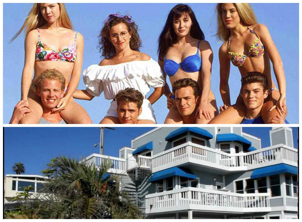 Elenco de Barrados no Baile e a casa de verão usada na série