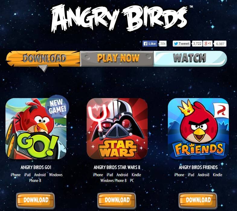A série Angry Birds está entre os jogos mais populares para celular e internet