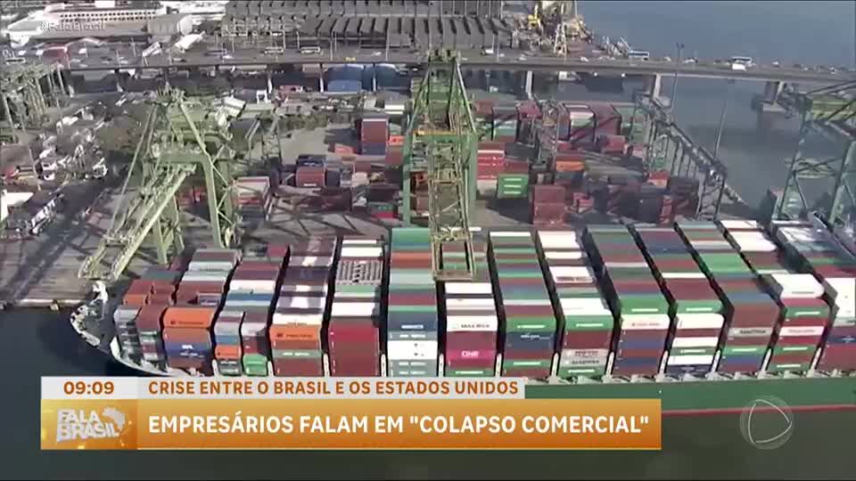 Empresários falam em colapso comercial após tarifaço dos EUA a produtos brasileiros