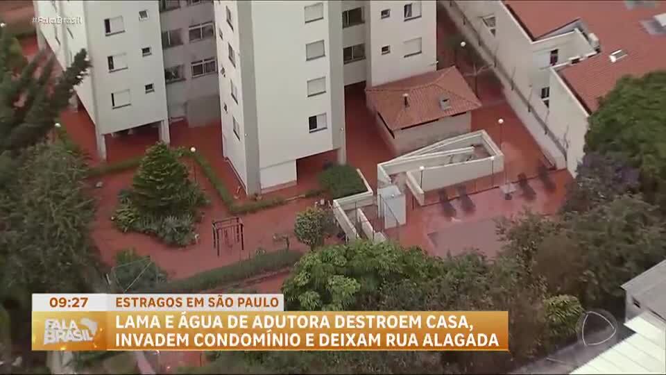 Rompimento de adutora causa estragos e desespero na Freguesia do Ó, zona norte de SP