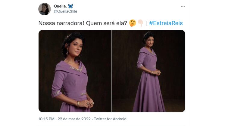 A narradora Ingrid Conte despertou a curiosidade do público ao atuar nas cenas iniciais da superprodução ao lado do ator Henrique Camargo 