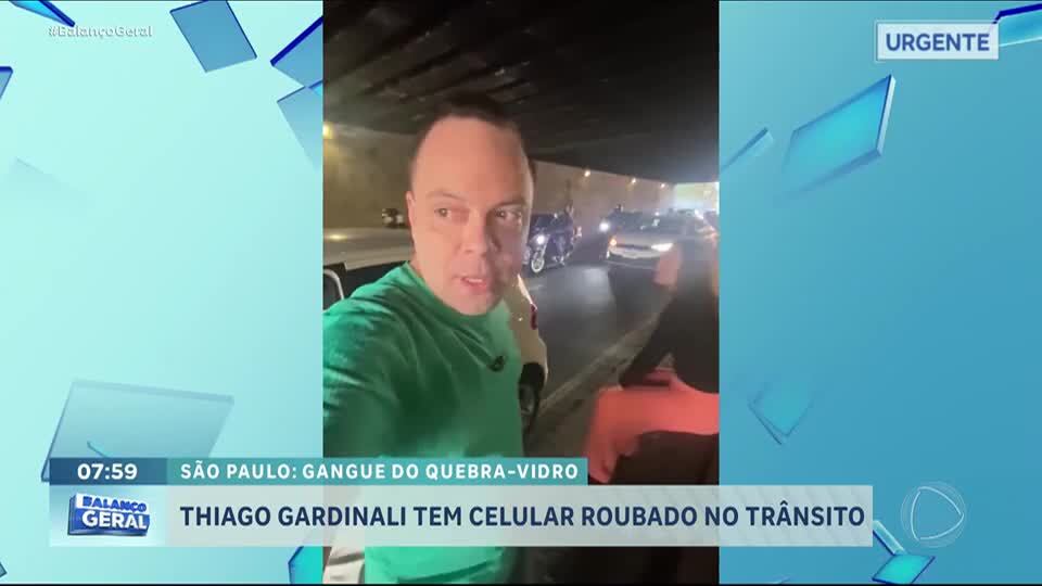 Thiago Gardinali e Paola Vianna são vítimas a gangue do quebra-vidro na zona sul de SP