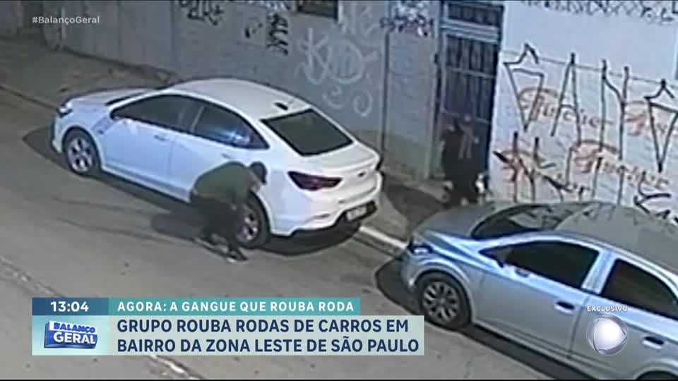 Grupo rouba rodas de carro em bairro da zona leste de São Paulo