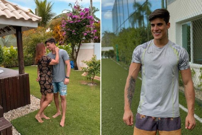 Nadine e Tiago assumiram o romance em abril