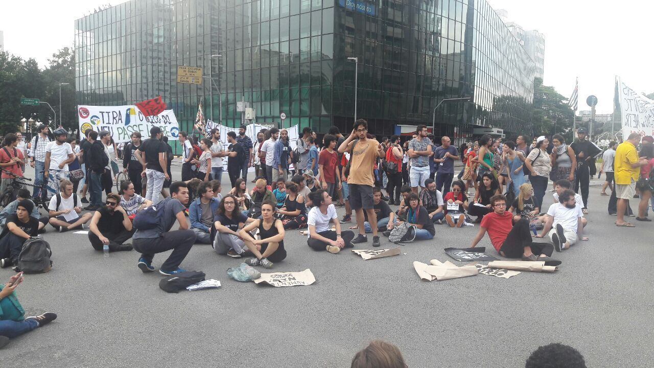 E a concentração foi transferida para a avenida Faria Lima