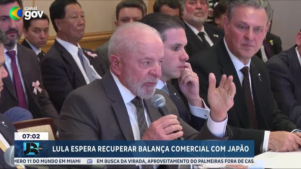 Lula diz que é preciso reequilibrar a balança comercial entre Brasil e Japão