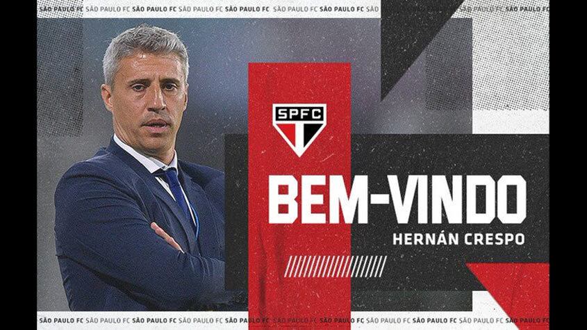 Hernán Crespo - Ex-atacante, o argentino fechou contrato para ser o novo técnico do São Paulo por duas temporadas. Sua estreia deve acontecer no Paulistão, dia 28 de fevereiro, contra o Botafogo-SP
