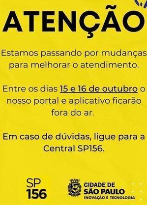 Pop-up no site do Portal 156