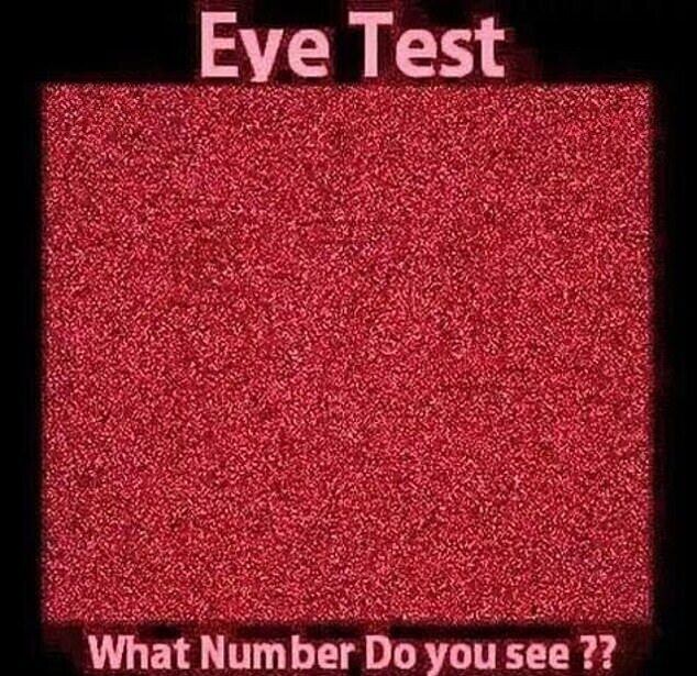 Um novo tipo de desafio viral tem o objetivo de saber se sua visão tem nitidez e é aguçada — ou algo assim! Nesse caso, um amontoado de pontos com cores e tons parecidos esconde um número, e apenas os atenciosos vão encontrá-lo. Uma versão dele viralizou no Twitter no fim de maio e acabou por gerar outras postagens do tipo