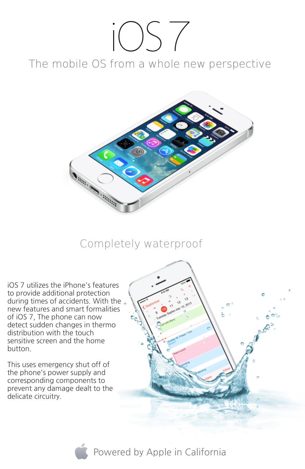 O
novo iOS foi lançado para acompanhar a nova linha
de iPhones (já foram vendidos mais de 9 milhões de iPhone 5S e 5C). O novo
modelo (5S) conta com sistema de biometria no botão home e câmera slow motion
