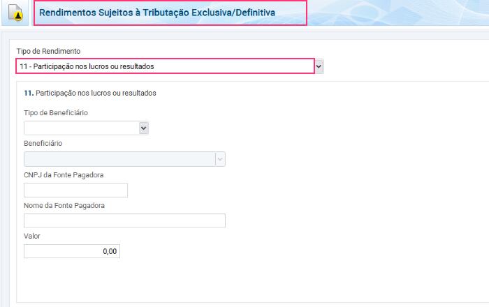 Programa do IR tem ficha própria para PLR