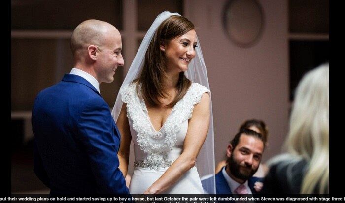 De acordo com informações do site DailyMail, eles pretendiam
guardar dinheiro por três anos para se preparar para a festa e a lua de mel dos
sonhos, mas, por causa da doença, tiveram de antecipar o que pensavam
