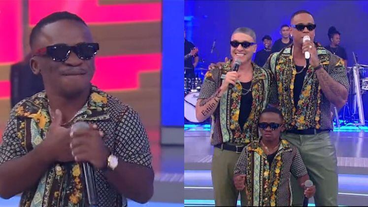 Na hora do Dança Gatinho, ele se transformou em ''Léo Santana PP'' para uma performance junto ao apresentador. ''Sua televisão não está com defeito, são três 'Léos Santanas''', anunciou Rodrigo Faro.