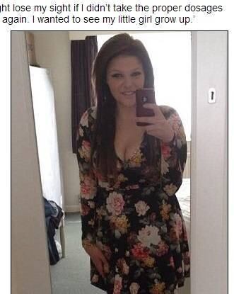 Mesmo sabendo dos riscos, a jovem só manteve a aplicação de
insulina pela manhã e suspendeu as injeções após as refeições. Em um ano e
meio, ela perdeu 60 kg, mas ganhou uma complicação. 


— Eu apresentei sinais de retinopatia diabética.
Se não me cuidar, tenho chance de ficar cega