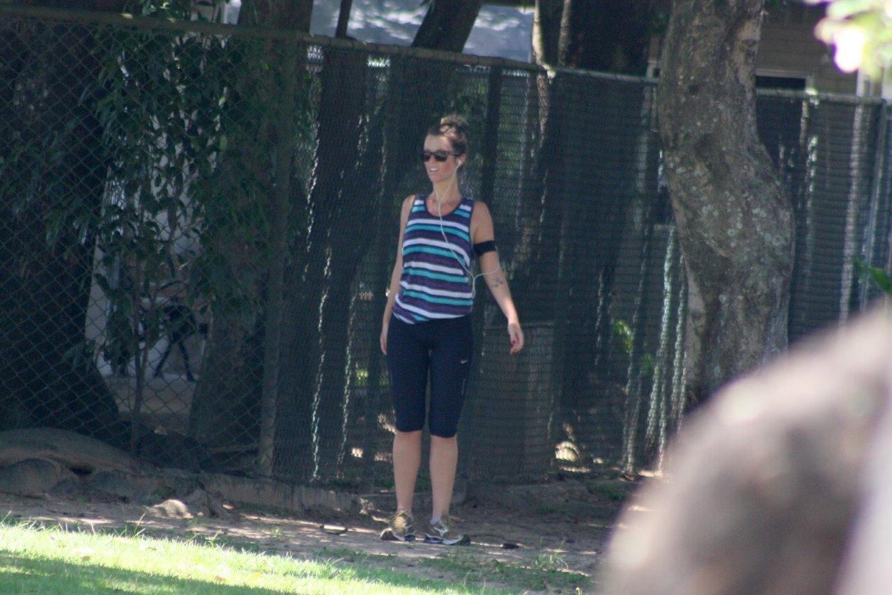 O local escolhido para os exercícios parecia bastante calmo