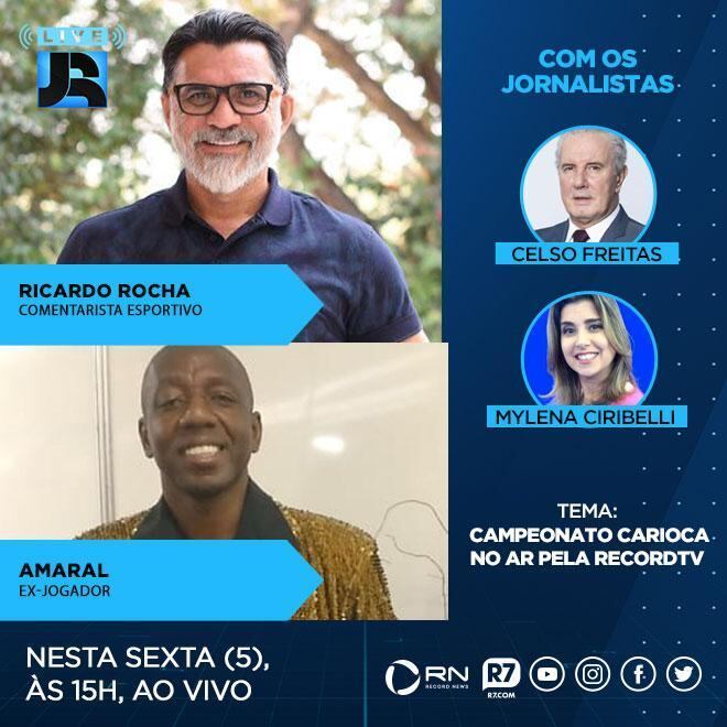 Live acontece na tarde desta sexta-feira, nas redes sociais da Record TV e no R7