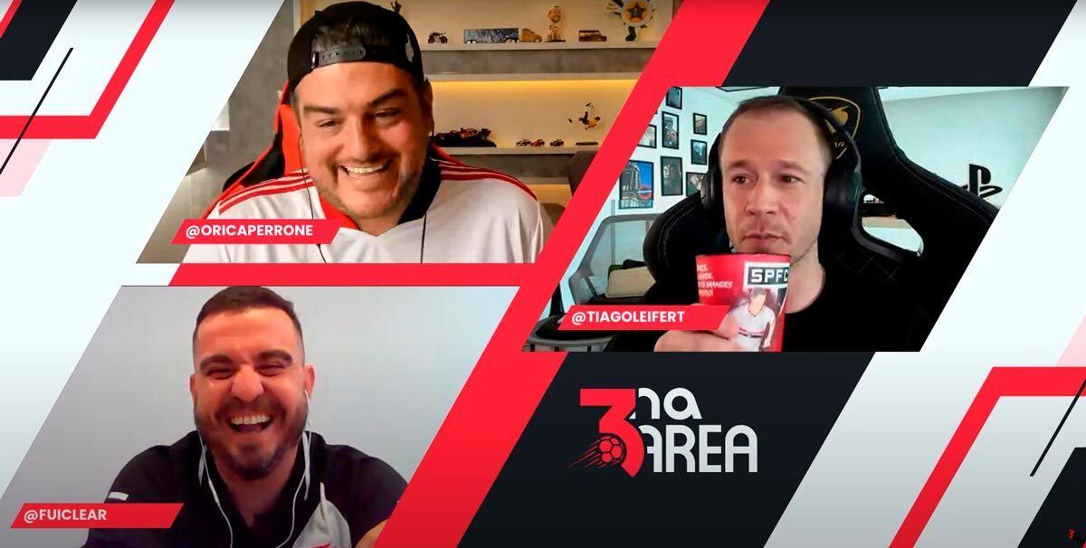 Rica Perrone, Tiago Leifert e Fui Clear iniciaram um canal no YouTube chamado '3 na área' voltado para discussão de futebol e de eventos esportivos.