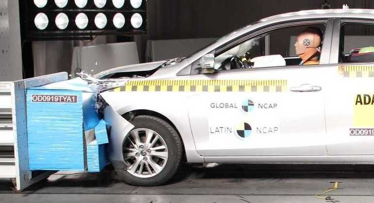 Sistema de Aviso de uso do Cinto de Segurança (SBR) do Yaris não detectou o passageiro da frente