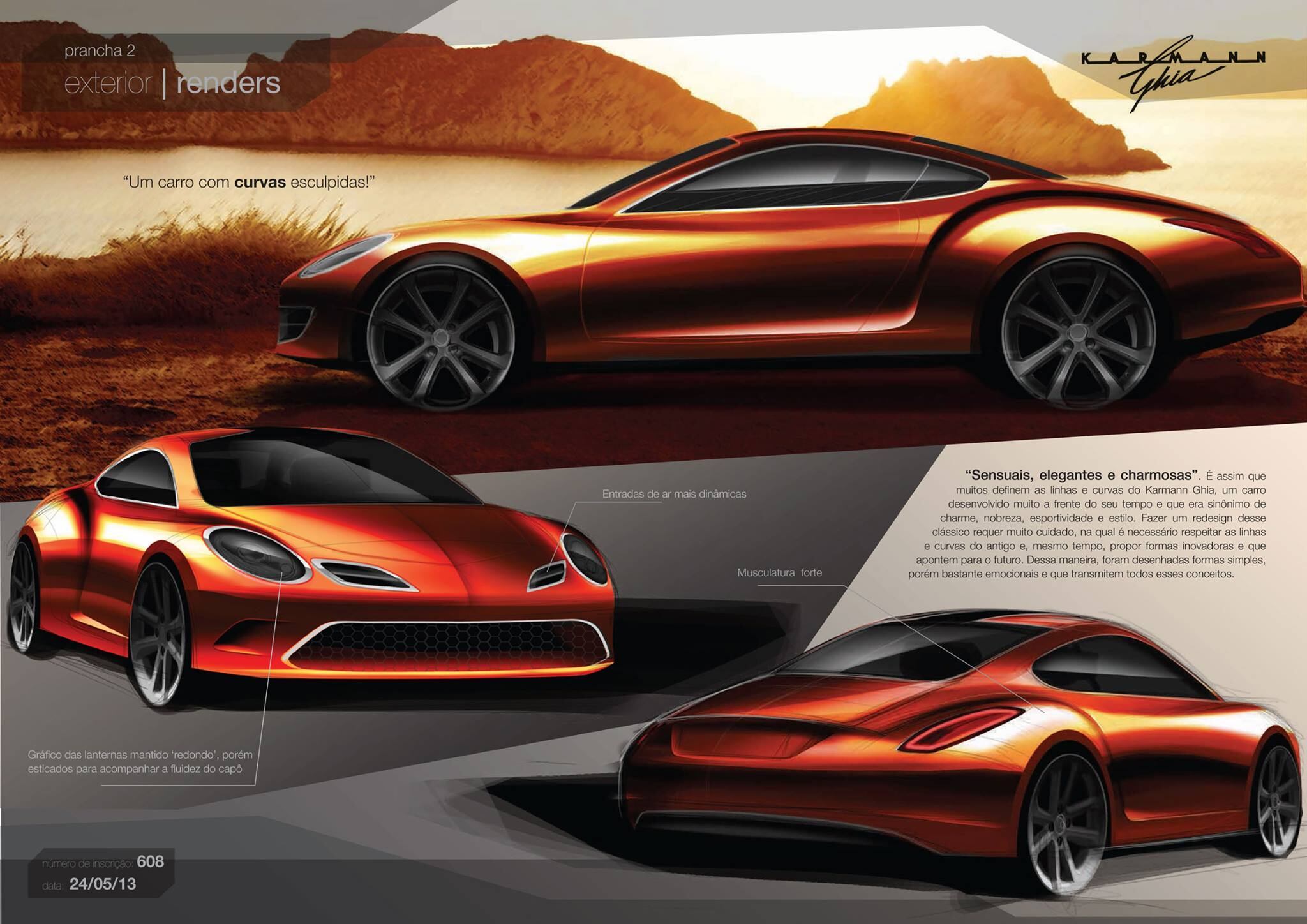 Durante a premiação do concurso os organizadores revelaram que, dada a quantidade de bons trabalhos enviados à comissão julgadora, eles optaram por dar um quarto prêmio. O estudante Danilo Makio Saito, da USP (Universidade de São Paulo) ganhou uma menção honrosa e um curso de design oferecido por um dos juízes da competição

VEJA TAMBÉM

> Diretor de 'Transformers' revela novo Chevrolet Camaro Bumblebee

> Polícia apreende Lamborghini roxo que brilha no escuro

QUER SABER TUDO SOBRE CARROS? ACESSE R7.COM/CARROS
