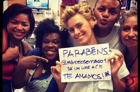 Carolina Dieckmann parabenizou Marcelo Serrado
