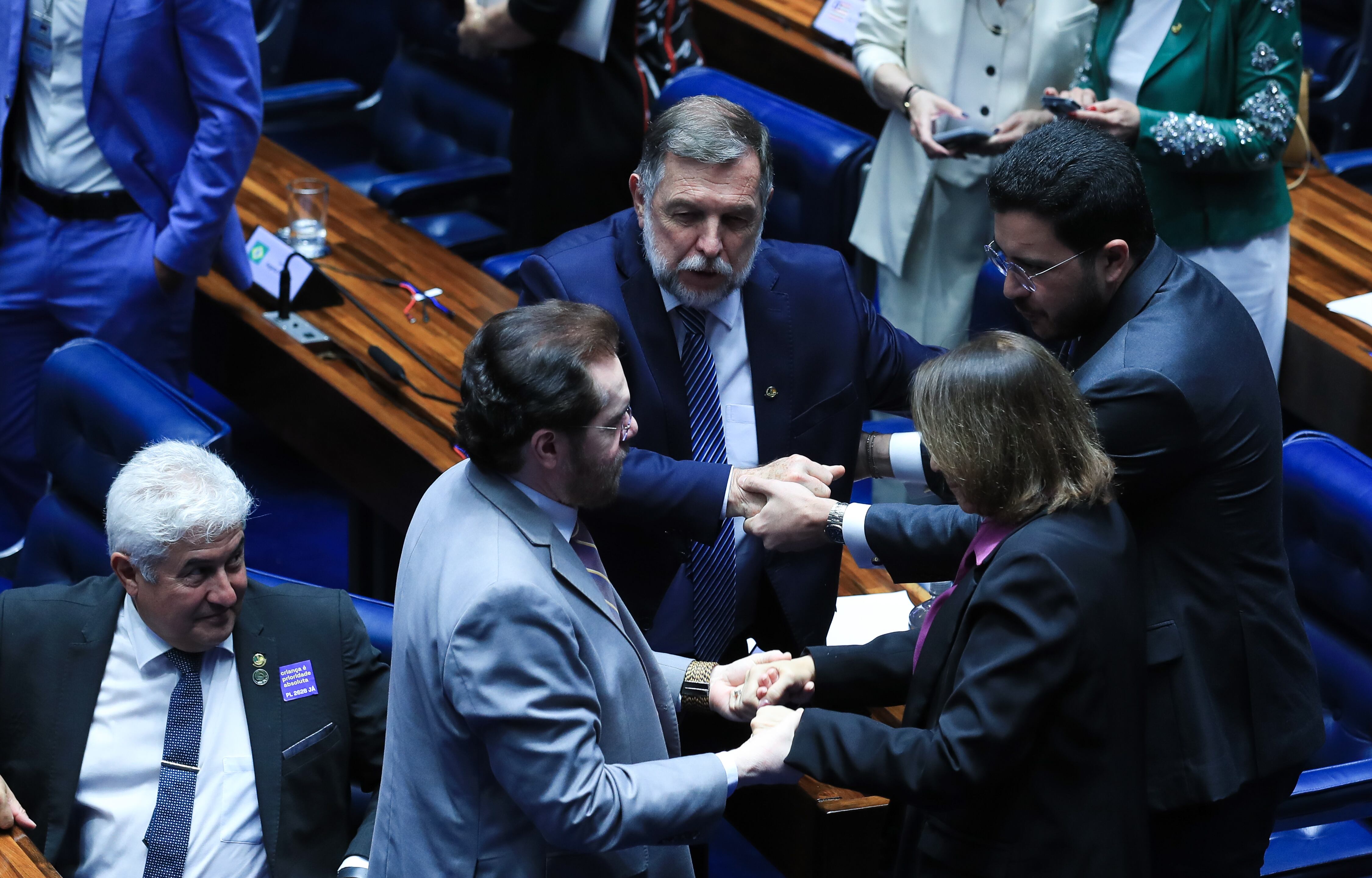 Brasília (DF), 27/08/2025  - Sessão do Senado que votou o projeto de lei (PL 2.628/ 2022) que cria regras para a proteção de crianças e adolescentes em ambientes digitais. Foto: Lula Marques/Agência Brasil