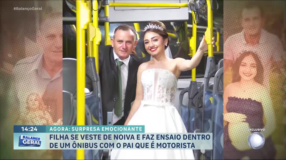Filha surpreende o pai com homenagem emocionante no dia do seu próprio casamento