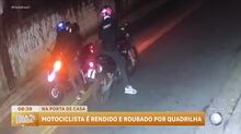 Motociclista é assaltado na porta de casa em SP; veja vídeo