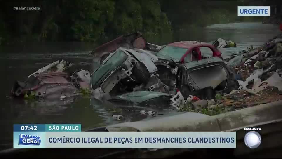 Desmanches clandestinos alimentam comércio ilegal de peças na capital paulista