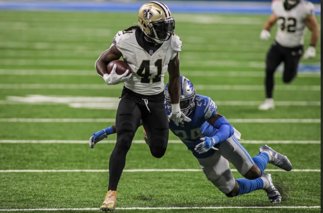 5º Alvin Kamara (Saints): Líder em touchdowns recebidos e corridos na NFL, com sete totais. É a principal arma ofensiva de New Orleans