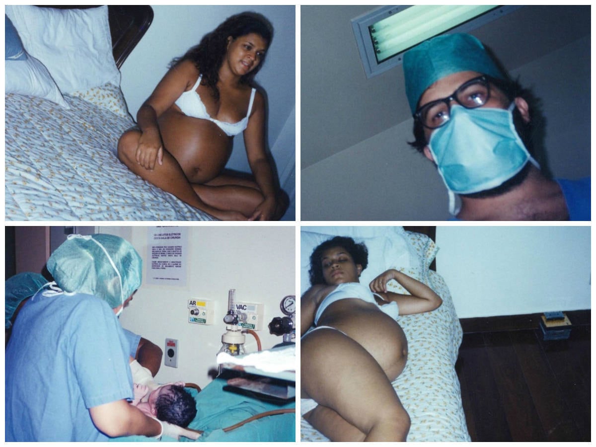 Preta Gil revirou o álbum de fotografias e lá encontrou fotos do dia do nascimento do filho, Francisco, que teve com o ator Otávio Müller, 25 anos atrás
