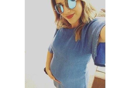 Jéssica Costa está no sexto mês de gestação de um menino