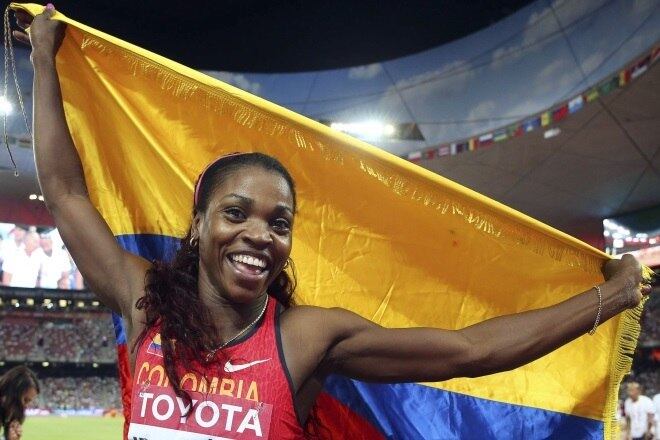 Nascida em Apartadó, na Colômbia, em 12 de fevereiro de 1984, a atleta foi selecionada pela confederação colombiana para ser a porta bandeira da delegação
