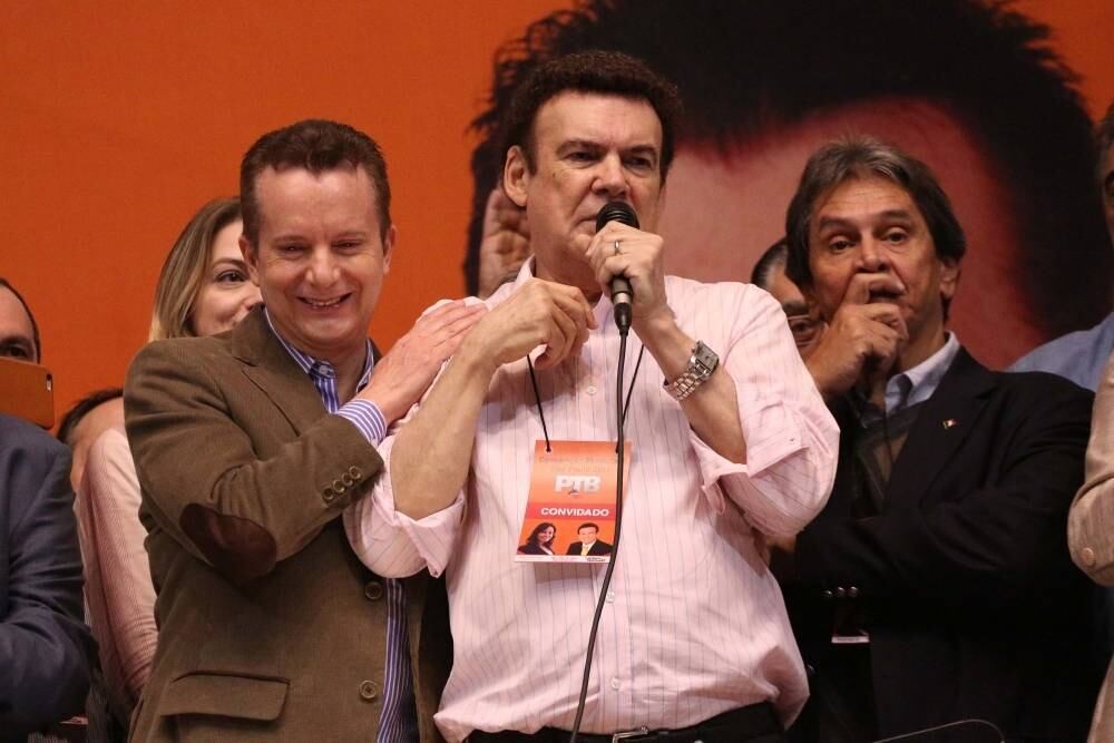 Durante a oficialização da candidatura da vice, estiveram presentes o marido de Marlene, Campos Machado, e o presidente nacional do PTB, Roberto Jefferson