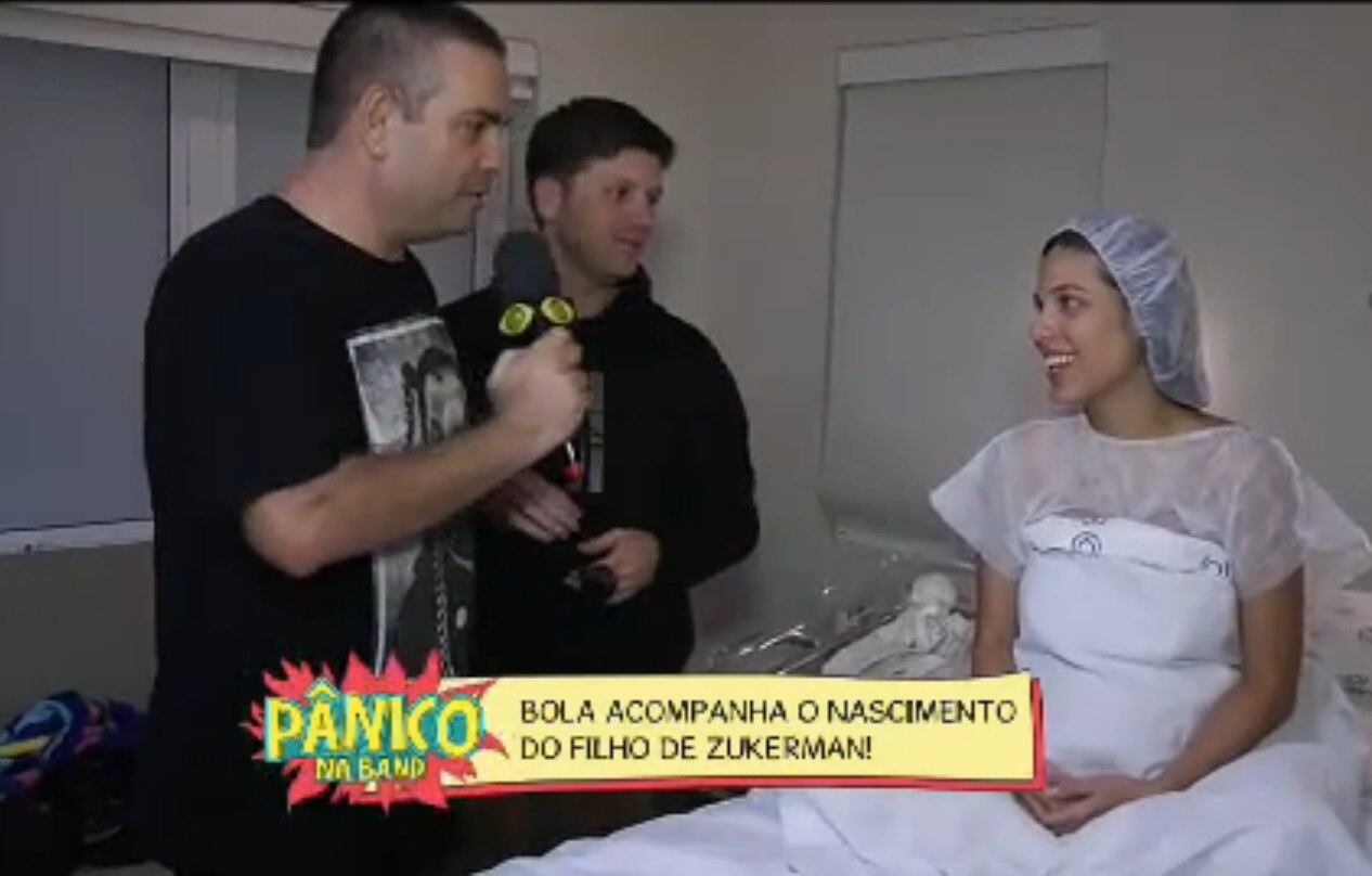 Bola levou a equipe do Pânico para acompanhar a chegada da criança na última sexta-feira (14)