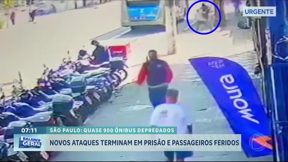 Homem é preso e diz que recebeu R$ 10 para jogar pedra em ônibus em São Paulo