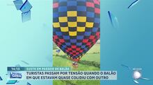 Balões escapam por pouco de colisão e assustam passageiros em Boituva (SP)