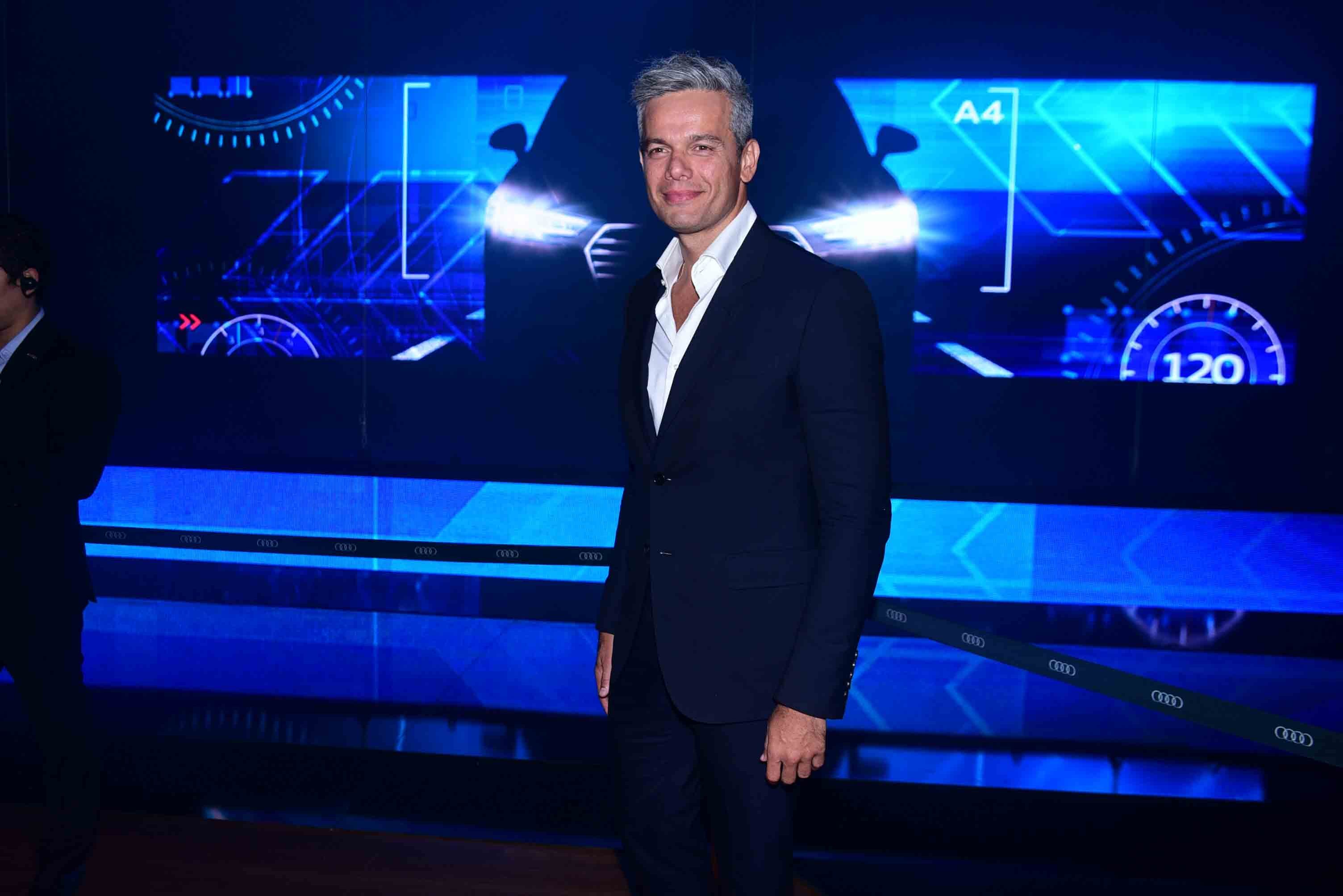 Otaviano Costa deu um show de estilo durante o lançamento 