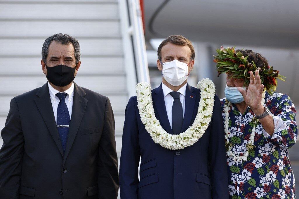 Presidente da França, Emmanuel Macron, em visita oficial à Polinésia Francesa