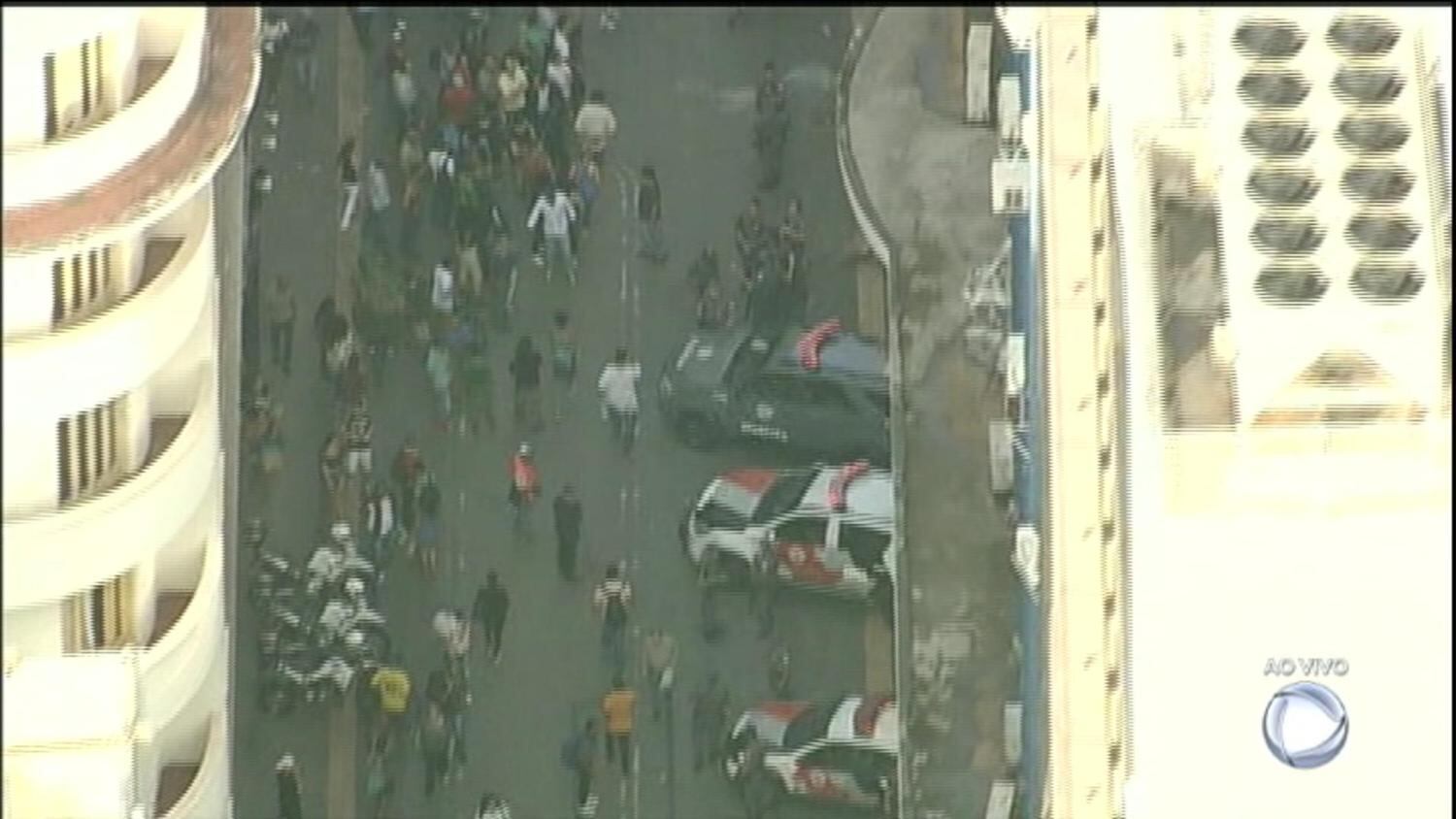 Os dois homens caíram do alto da Galeria Presidente
