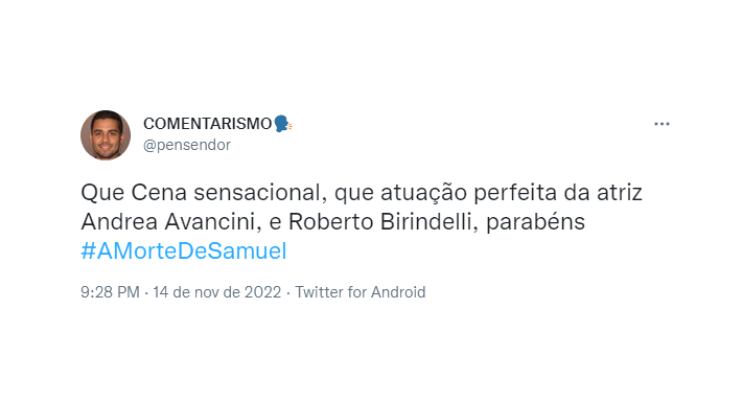 E não poderiam faltar elogios para o trabalho dos atores Roberto Birindelli e Andrea Avancini! 