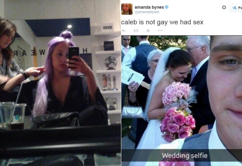 Amanda Bynes até colocou uma foto de Caleb para ilustrar